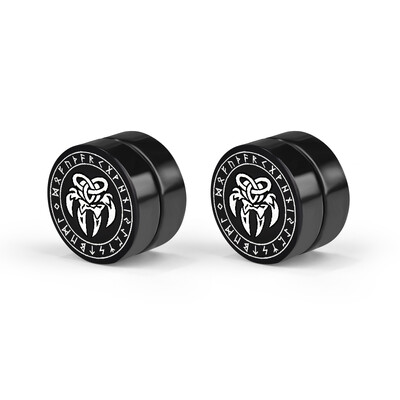 2vnt./Rinkiniai Nerūdijančio plieno magnetiniai auskarai vyrams Moterims madingi juodi auskarai 23 stilių laimės simbolis auskarai papuošalai dovanos