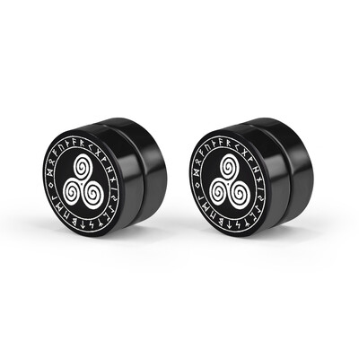 2vnt./Rinkiniai Nerūdijančio plieno magnetiniai auskarai vyrams Moterims madingi juodi auskarai 23 stilių laimės simbolis auskarai papuošalai dovanos