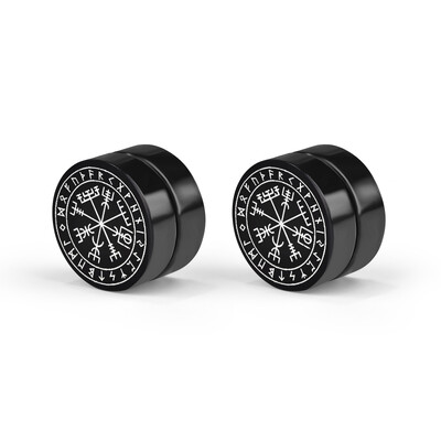 2vnt./Rinkiniai Nerūdijančio plieno magnetiniai auskarai vyrams Moterims madingi juodi auskarai 23 stilių laimės simbolis auskarai papuošalai dovanos