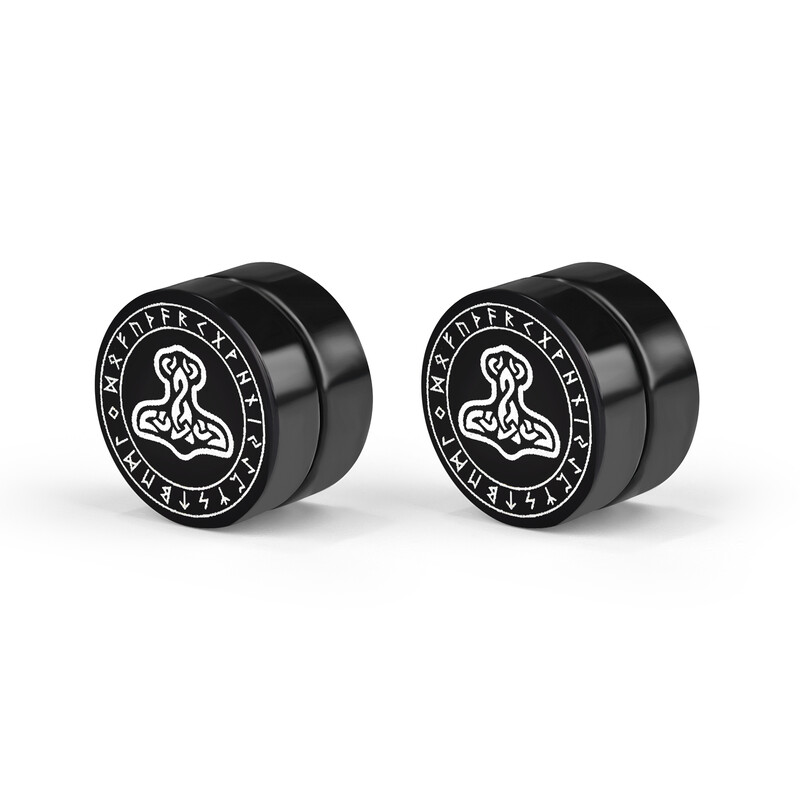 2vnt./Rinkiniai Nerūdijančio plieno magnetiniai auskarai vyrams Moterims madingi juodi auskarai 23 stilių laimės simbolis auskarai papuošalai dovanos