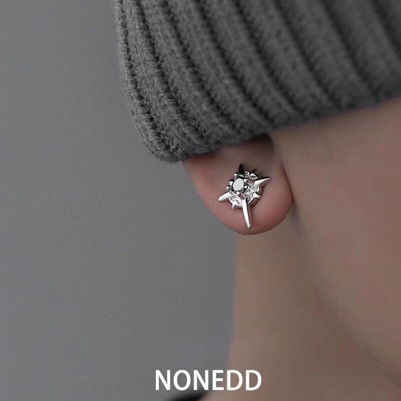 1Pair Fashion North Star Magnet ausų segtukas vyrams be skylučių ausims Auskarai Moteriški Paprasti papuošalai Kasdienis dekoravimas Z5X9