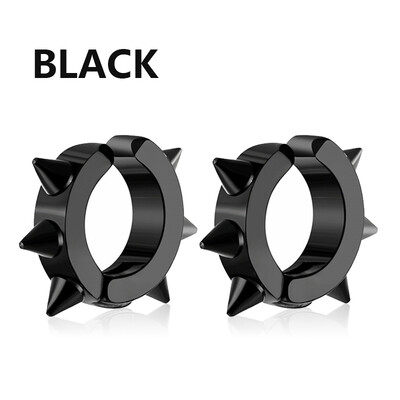 1/6 pāri nerūsējošā tērauda magnētiski auskari vīriešiem sievietēm unisex melns CZ magnēts, necaurdurošs auskaru komplekts, rotaslietas dāvana