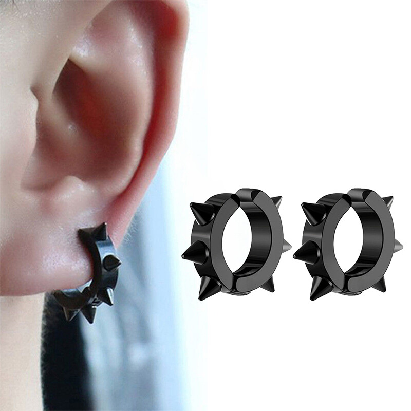 1/6 pāri nerūsējošā tērauda magnētiski auskari vīriešiem sievietēm unisex melns CZ magnēts, necaurdurošs auskaru komplekts, rotaslietas dāvana