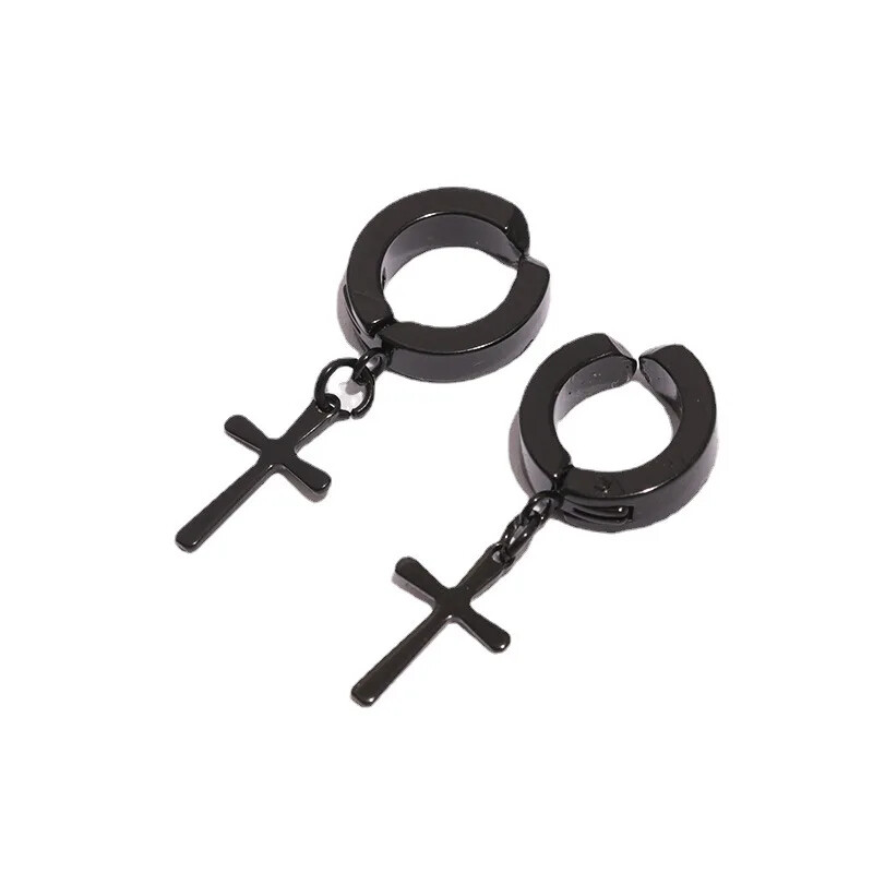 Punk Cercei cu magnet puternic pentru bărbați, cu inele din oțel inoxidabil, cercei cu ecartament fals, bijuterii, cadou