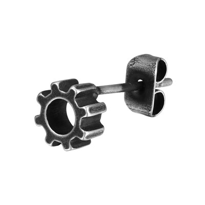 Cercei cu șuruburi din oțel inoxidabil pentru bărbați și băieți, șuruburi retro gri, bijuterii rock punk, cadouri de aniversare