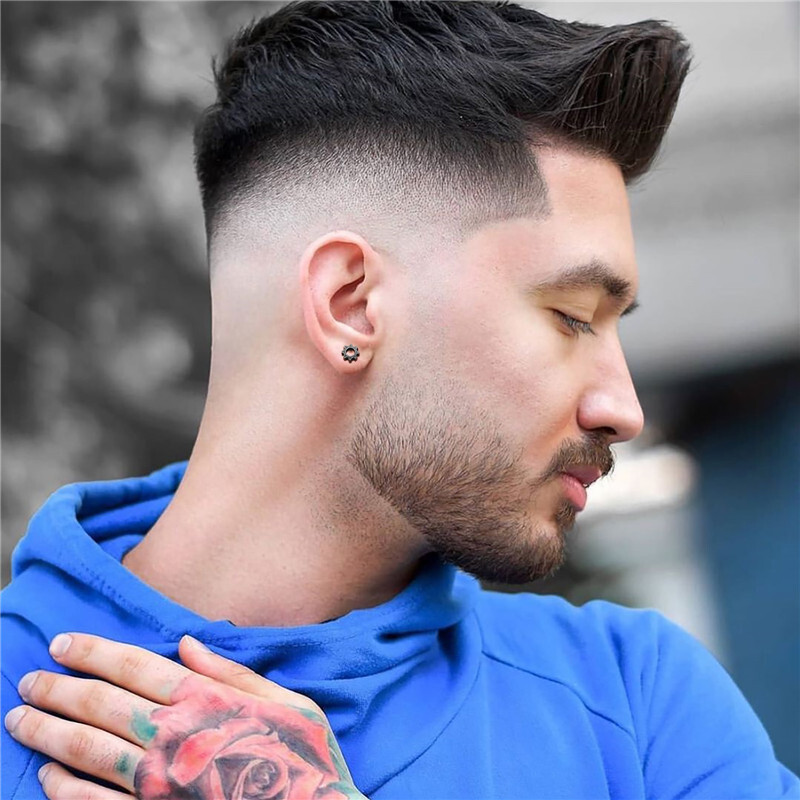 Cercei cu șuruburi din oțel inoxidabil pentru bărbați și băieți, șuruburi retro gri, bijuterii rock punk, cadouri de aniversare