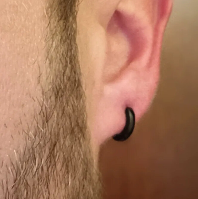 Punk nerūdijančio plieno auskarai vyrams Moteriški auskarai su lanku Maži juodi apvalūs auskarai auskarai Huggie Paprasti berniukui Nauji Pop papuošalai