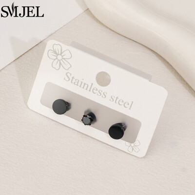 Sieviešu luksusa kristāla apaļie auskari, vienkārši apaļi punk auskari vīriešiem sievietēm, 3 gab./komplektā Boucle d`oreille Femme 2025