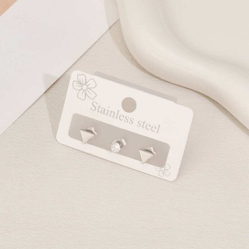 Sieviešu luksusa kristāla apaļie auskari, vienkārši apaļi punk auskari vīriešiem sievietēm, 3 gab./komplektā Boucle d`oreille Femme 2025