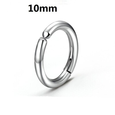 1 buc. Cercei punk din oțel inoxidabil pentru ureche pentru bărbați, femei, coreeană, negru, cercei rotunji fără străpungeri, bijuterii hiphop cu cerc de ureche falsă