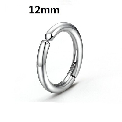 1 buc. Cercei punk din oțel inoxidabil pentru ureche pentru bărbați, femei, coreeană, negru, cercei rotunji fără străpungeri, bijuterii hiphop cu cerc de ureche falsă