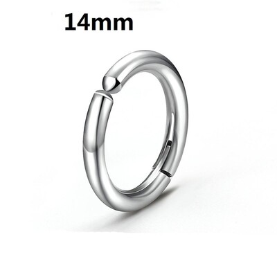 1 buc. Cercei punk din oțel inoxidabil pentru ureche pentru bărbați, femei, coreeană, negru, cercei rotunji fără străpungeri, bijuterii hiphop cu cerc de ureche falsă