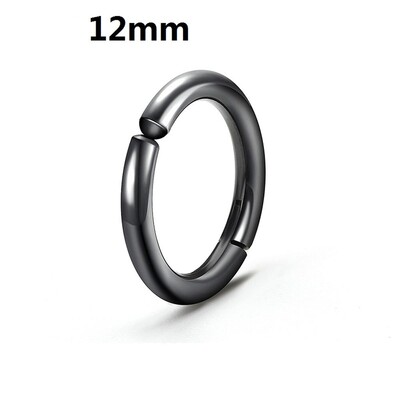 1 buc. Cercei punk din oțel inoxidabil pentru ureche pentru bărbați, femei, coreeană, negru, cercei rotunji fără străpungeri, bijuterii hiphop cu cerc de ureche falsă