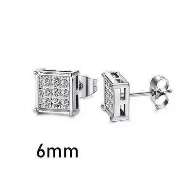 1pora gotikinių vikingų runų auskarų, skirtų moterims, vyrams, nerūdijančio plieno kubinio cirkonio akmens pankroko auskarų vėrimo papuošalai