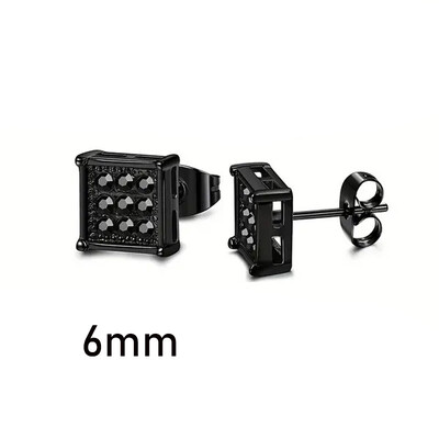 1pora gotikinių vikingų runų auskarų, skirtų moterims, vyrams, nerūdijančio plieno kubinio cirkonio akmens pankroko auskarų vėrimo papuošalai