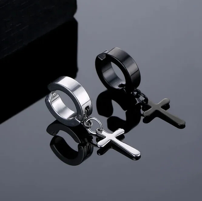 Naušnice bez pirsinga Klasične lažne naušnice bez rupica Punk bez pirsinga Hip-hop crna ušna kost kopča štipaljke za uho Nakit