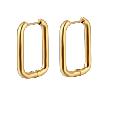 VQYSKO nerūsējošā tērauda īpašas formas apaļie auskari persiku sirds piecu stūru ovāls kvadrātveida franču vienkārši auskari vīriešiem un sievietēm