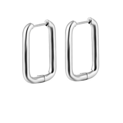 VQYSKO nerūsējošā tērauda īpašas formas apaļie auskari persiku sirds piecu stūru ovāls kvadrātveida franču vienkārši auskari vīriešiem un sievietēm