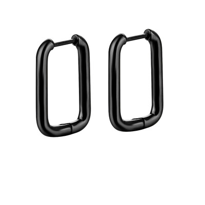 VQYSKO nerūsējošā tērauda īpašas formas apaļie auskari persiku sirds piecu stūru ovāls kvadrātveida franču vienkārši auskari vīriešiem un sievietēm