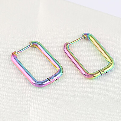 VQYSKO nerūsējošā tērauda īpašas formas apaļie auskari persiku sirds piecu stūru ovāls kvadrātveida franču vienkārši auskari vīriešiem un sievietēm