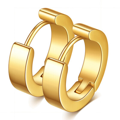 VQYSKO nerūsējošā tērauda īpašas formas apaļie auskari persiku sirds piecu stūru ovāls kvadrātveida franču vienkārši auskari vīriešiem un sievietēm