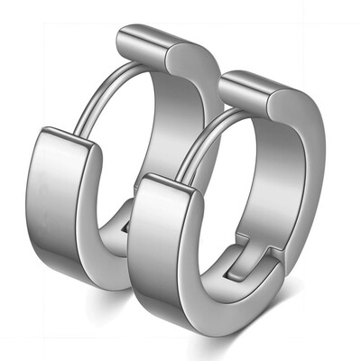 VQYSKO nerūsējošā tērauda īpašas formas apaļie auskari persiku sirds piecu stūru ovāls kvadrātveida franču vienkārši auskari vīriešiem un sievietēm