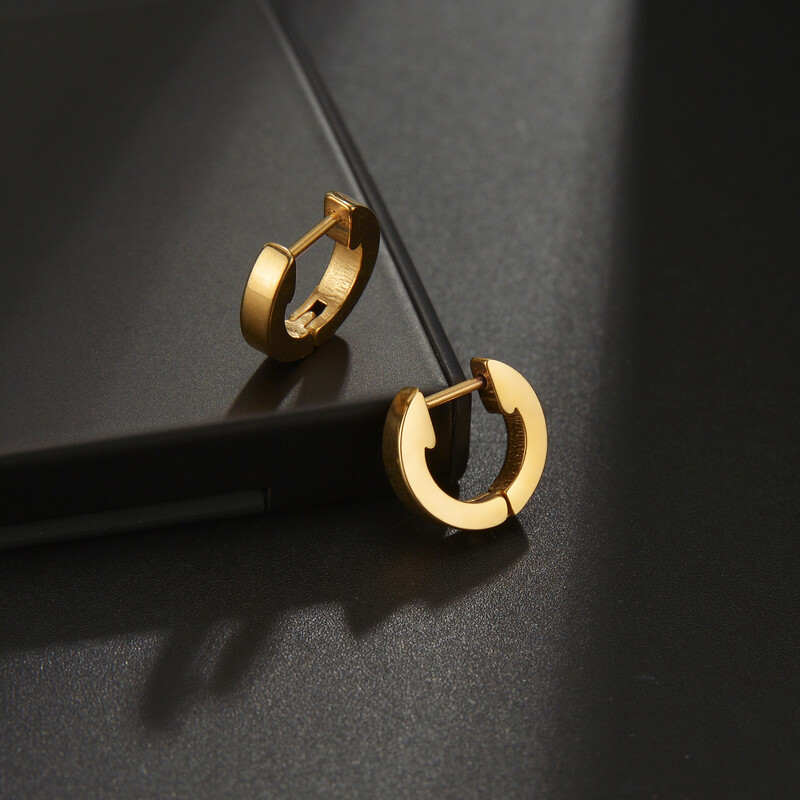 VQYSKO nerūsējošā tērauda īpašas formas apaļie auskari persiku sirds piecu stūru ovāls kvadrātveida franču vienkārši auskari vīriešiem un sievietēm