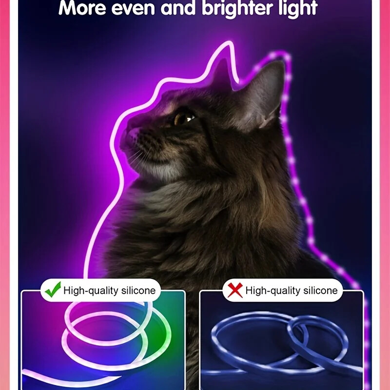 Bandă lumini neon LED RGB Telecomandă USB Flexibil Silicon Lumină de Crăciun Impermeabil 108 LED-uri/M Decorarea camerei în aer liber