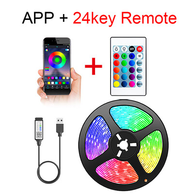RGB LED televizoriaus lemputės LED televizoriui RGB LED juostiniai šviestuvai Lanksti juostelė televizoriaus foninio apšvietimo kambario žaidimų vakarėliui dekoravimui