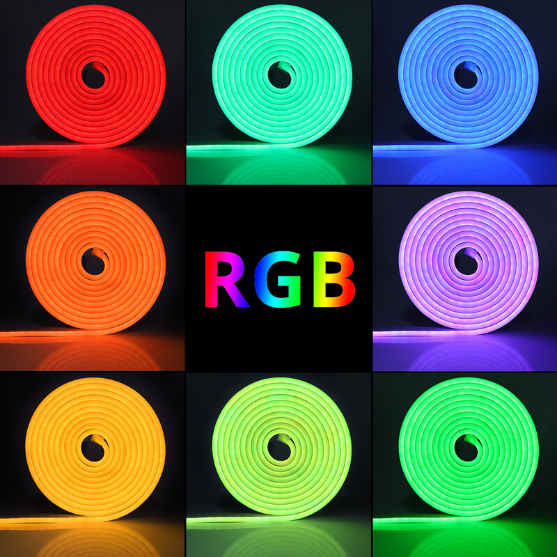 5 V USB RGB Neon LED szalag 1/2/3/4/5 M Tuya WiFi Neon RGB szalag Működés a Smart Life APP/Alexa/Google Home a neon dekor világításhoz