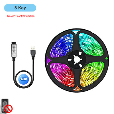 Tuya LED juostinė lemputė WIFI APP Control 5050 RGB LED lemputės Alexa lanksčios juostelės Luces Led 5V USB televizoriaus foninio apšvietimo kambario dekoravimas
