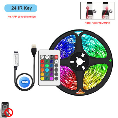 Tuya LED juostinė lemputė WIFI APP Control 5050 RGB LED lemputės Alexa lanksčios juostelės Luces Led 5V USB televizoriaus foninio apšvietimo kambario dekoravimas