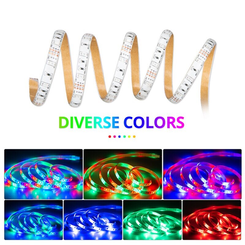 3M USB RGB LED bandă de lumină 60 leduri 5 V SMD2835 control Bluetooth bandă flexibilă lampă pentru dormitor computer TV iluminare din spate