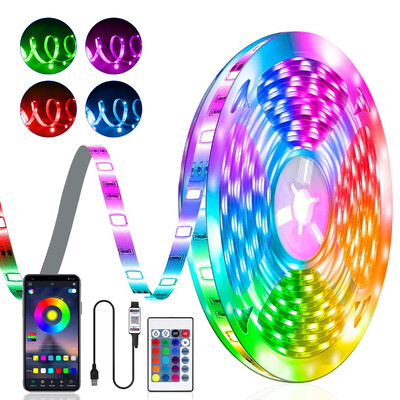 LED Strip Lights RGB 5050, 5V 1M-30M, 16 εκατομμύρια χρώματα, RGB, Led Strip Lighting Music Sync, Color Changing for Party Home