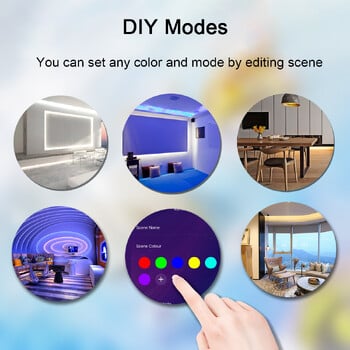 Smart Wifi Led Strip Lights RGB 5050 Led Tape Tuya Smart Life App Controlled, συνεργάζεται με την Alexa Google Home, για διακόσμηση δωματίων πάρτι