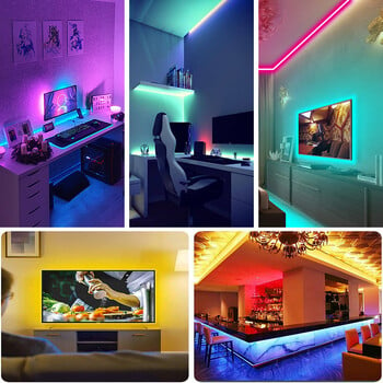 Smart Wifi Led Strip Lights RGB 5050 Led Tape Tuya Smart Life App Controlled, συνεργάζεται με την Alexa Google Home, για διακόσμηση δωματίων πάρτι