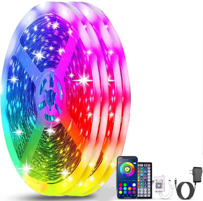 Keepsmile 15M LED juostelė lemputė 5050 RGB APP valdiklis Muzikos sinchronizavimo spalvos keitimas Luces Led DIY lanksti lempos juosta US Plug