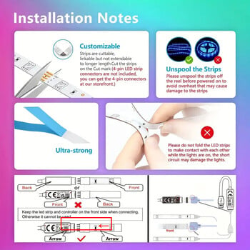 Φώτα LED Bluetooth 5050 SMD USB Λωρίδα LED Alexa APP Control WIFI RGB Αυτοκόλλητες Λυχνίες Led TV οπίσθιου φωτισμού Λαμπτήρες για διακόσμηση δωματίου