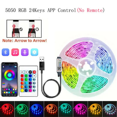 Φώτα LED Bluetooth 5050 SMD USB Λωρίδα LED Alexa APP Control WIFI RGB Αυτοκόλλητες Λυχνίες Led TV οπίσθιου φωτισμού Λαμπτήρες για διακόσμηση δωματίου