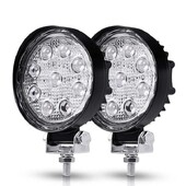 Led Work Light 12v auto aksesuāri 27W Square LED Work Light Bar Offroad Barra Led Lamp 4x4 miglas lukturi auto priekšējiem lukturiem