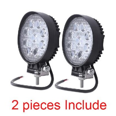 Led Work Light 12v auto aksesuāri 27W Square LED Work Light Bar Offroad Barra Led Lamp 4x4 miglas lukturi auto priekšējiem lukturiem