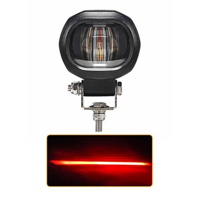 Auto piederumi Alumīnija darba gaisma 10W 12-80V Safe Light ūdensizturīgs sarkans zils krāsas brīdinājuma gaisma autoiekrāvējam