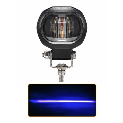 Auto piederumi Alumīnija darba gaisma 10W 12-80V Safe Light ūdensizturīgs sarkans zils krāsas brīdinājuma gaisma autoiekrāvējam