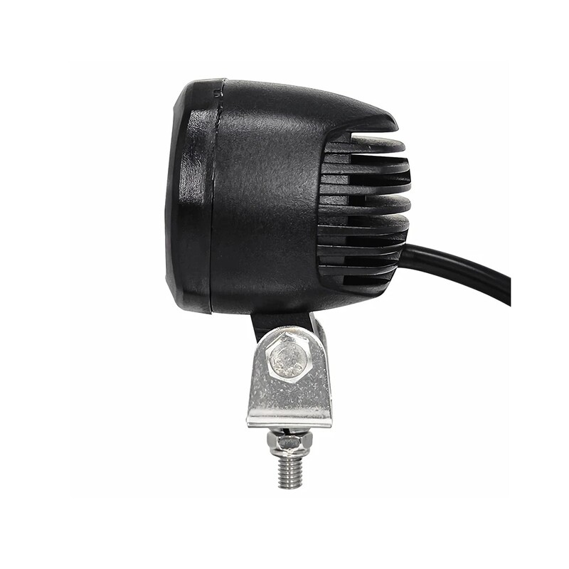 Automobilių priedai Aliuminio darbinė lemputė 10W 12-80V saugi šviesa vandeniui atspari raudona mėlyna spalva įspėjamoji lemputė šakiniam krautuvui