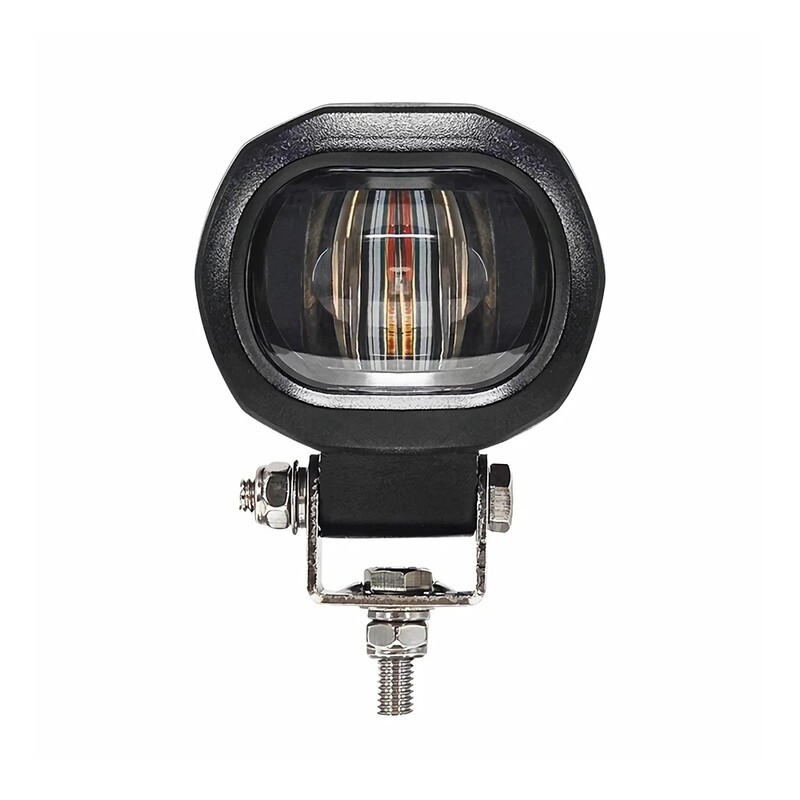 Automobilių priedai Aliuminio darbinė lemputė 10W 12-80V saugi šviesa vandeniui atspari raudona mėlyna spalva įspėjamoji lemputė šakiniam krautuvui