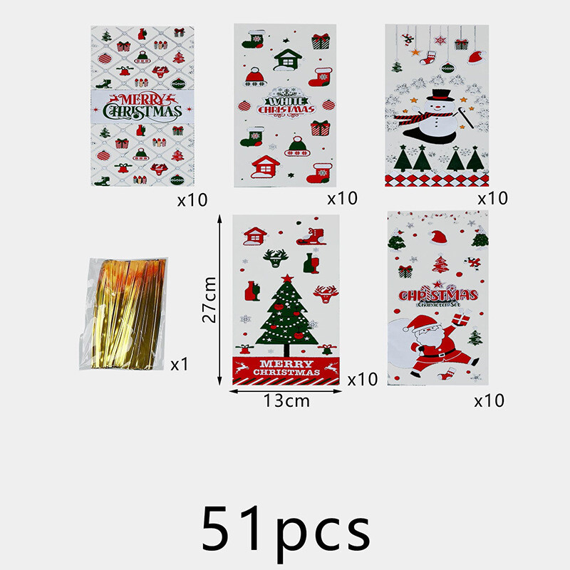 Direct Christmas 50 konfekšu maisiņi un dāvanu maisiņi svētku ballītēm