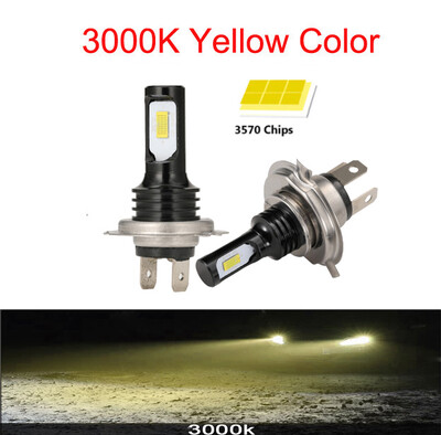 2Gb H4 H7 H11 H8 H9 9006 HB4 H1 9005 HB3 Mini LED automašīnas priekšējo lukturu spuldzes Lamp CSP Chip 12000LM Auto miglas lukturi 6000K 8000K 4300K