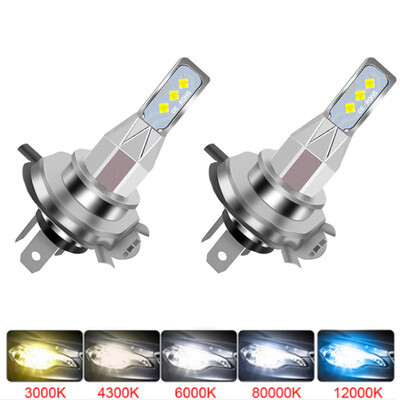 2db H4 H7 H11 H8 H1 H3 H6 LED autós fényszóró izzó 24V 12V 80W nagy teljesítményű automatikus ködlámpa lámpák 6000K 8000K fényszóró 20000LM