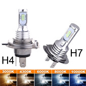2 buc. Becuri faruri LED H7 SH1 H3 H11 H4 H6 20000LM 12V 6000K Far auto LED IP68 Conversie Hi/Lo Beam Kit Lumină de conducere