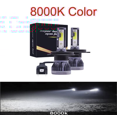 2Pcs LED H4 Крушки за автомобилни фарове H1 H7 H8 H9 H11 Комплект фарове 9005 HB3 9006 HB4 Автоматично шофиране Работеща Led лампа 6000K 12000K